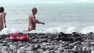 NUDIST BEACH Naked young lovers at beach 19 Yo nude lovers