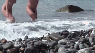 NUDIST BEACH Naked young lovers at beach 19 Yo nude lovers