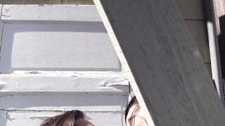 Dyke Beretta James gets naked and gets fuck with vibrators