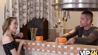 VIP4K. Latvian chick Jessi Empera is humped by her stepdad