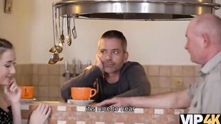 VIP4K. Latvian chick Jessi Empera is humped by her stepdad