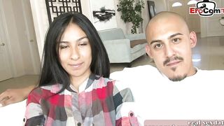 ARAB AMATEUR LOVERS TRY FIRST TIME PORN WITH THIN TEENIE