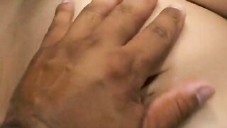 Pregnant hoe blows and fucks erected dicks on the bed