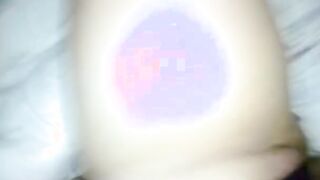 Cumming on purple pantie