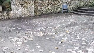 Blondy walking and performance her twat and huge butt nude