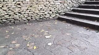 Blondy walking and performance her twat and huge butt nude