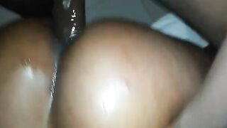 Huge Booty Oiled & Anal Plowed Rough Doggy Style With Huge Penis