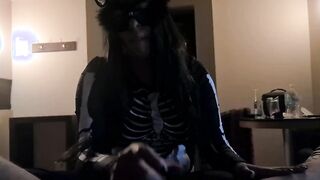 19 yo fucks without condom a stranger at Halloween party.