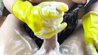 My beauty Housewife Washed My Dick Inside The Kitchen Until I Cum