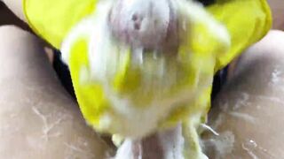 My beauty Housewife Washed My Dick Inside The Kitchen Until I Cum