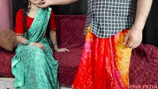 Indian older man convinced his daughter inside law for first sex