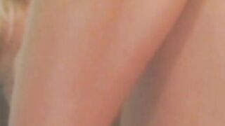 Bathtub sex tape with tanlined blonde with gaping butt