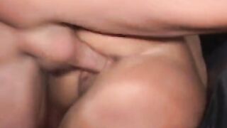 Huge hooters dark hair blows a huge dick before getting fuck
