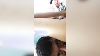 Newly wedded thin 18 yo fiance blows and fucks