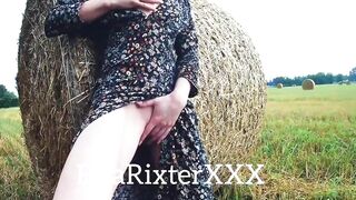 My huge outdoors flashing, masturbation on field ElsaRixterXXX
