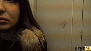 DEBT4k. Monica Soak has unexpected sex with the collector