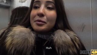 DEBT4k. Monica Soak has unexpected sex with the collector