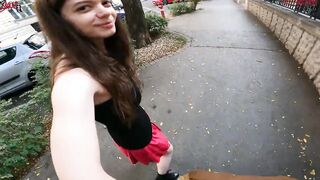 Outdoor double hand job inside the fries bag... I'm jerkin'it!