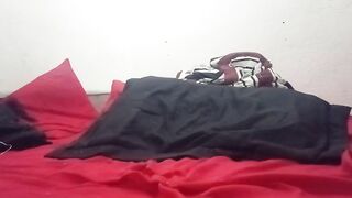 Having Fun alone on bed