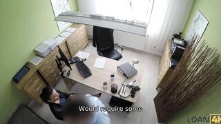 LOAN4K. Hot wants a new motorcycle and the clerk is ready