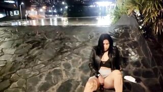 Xime is masturbating on outside places