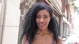 GERMAN SCOUT - HUGE SAGGY JUGS AFRICAN TINA FIRE PICKUP AND SEX