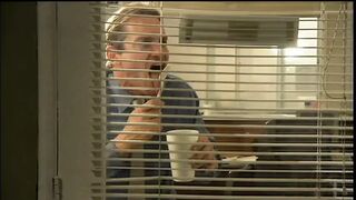 Kinky Girl gets cum for dinner into the office