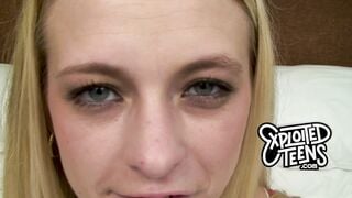She is 18 and very nervous starring in her first xxx video