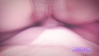 Boned on the kitchen table with cum spatter out on her puss