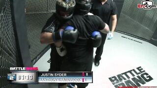 Chubby dark haired hoe with huge boobies fucks with a fighter