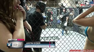 Bushy dark haired 18 yo with natural boobs fuck inside the boxing r