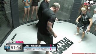 Bushy dark haired 18 yo with natural boobs fuck inside the boxing r