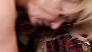 mom takes cock inside her mouth while getting doggy style