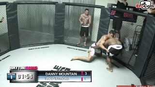 Dark Haired thot with long hooters fucking a boxer into the ring