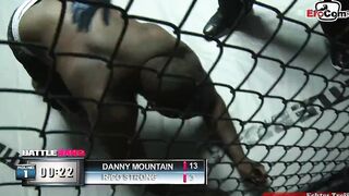 Dark Haired thot with long hooters fucking a boxer into the ring