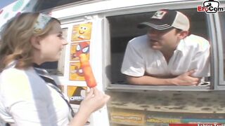 Skinny 18yo blonde college cunt with mouth pick up for vehicle sex