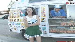 18yo dark haired college candy 18 with tiny titties inside a vehicle