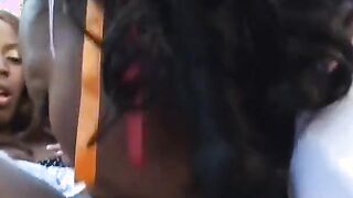 Naughty Cutie enjoying it as she licks her partner's twat