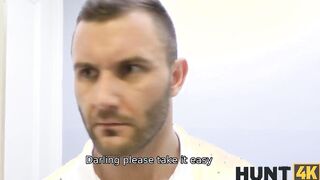 HUNT4K. Ebony-haired Beauty copulates with BFs friend