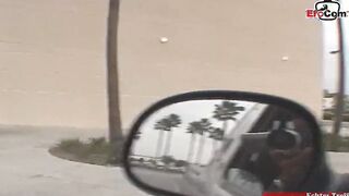 Interracial threesome with a dark haired Teens and two long african dicks