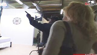 Blonde thot with tiny breasts pick up for her first porn