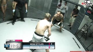 Petite black goddess with tiny melons fucks into the boxing ring