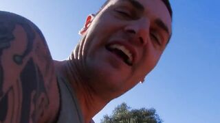 Anal group sex and double penetration outside with 2 barely legal