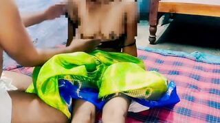 Sex with Punjab wifey into green sari