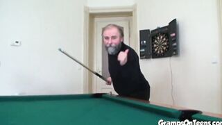 Ginger teenagers fucks gramps penis after oral sex