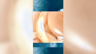 Hard slapping with a banana