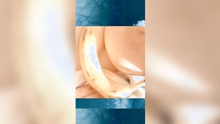 Hard slapping with a banana