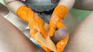 Bae college girl jerks off her professor inside the WC for agrade