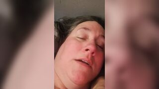 BBW slave orgasm face, groaning and screaming