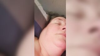 BBW slave orgasm face, groaning and screaming
